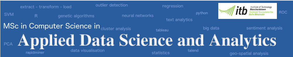 MSc in Computer Science in Applied Data Science and Analytics — original ITB programme banner